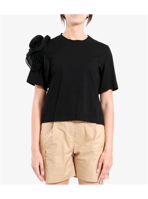 T-shirt nera in cotone KAOS | QP1CS002.0001